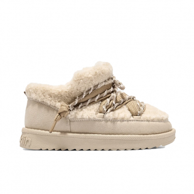 Botines Planos Mujer D.franklin Nordic Lite Sherpa Beig