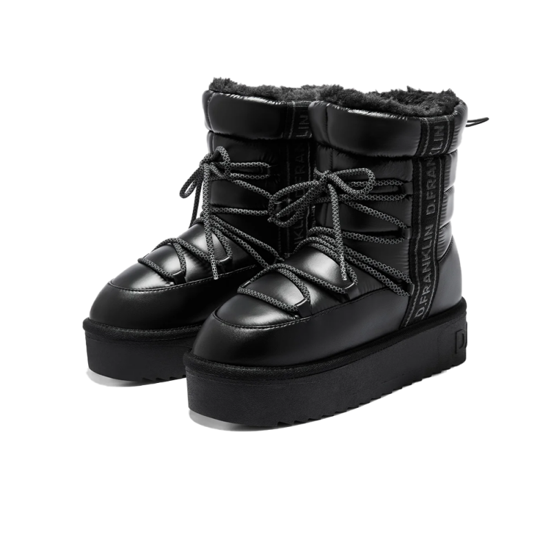 Botines Planos Mujer D.franklin Nordic V2 Bomb Brass Negro