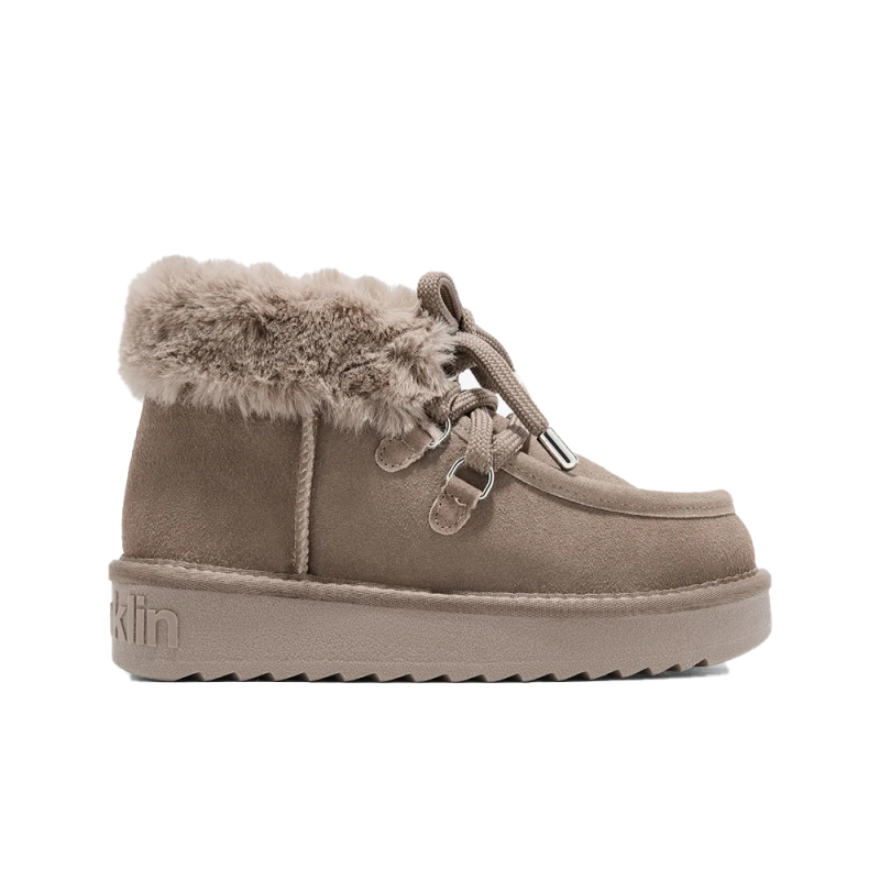 Botines Planos Mujer D.franklin Nordic Mid Fur Taupe