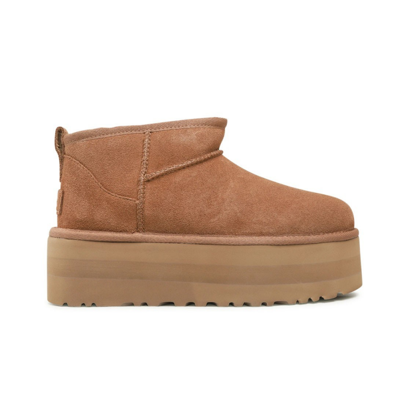 Botines Planos Mujer UGG Classic Ultra Mini Plataform Camel