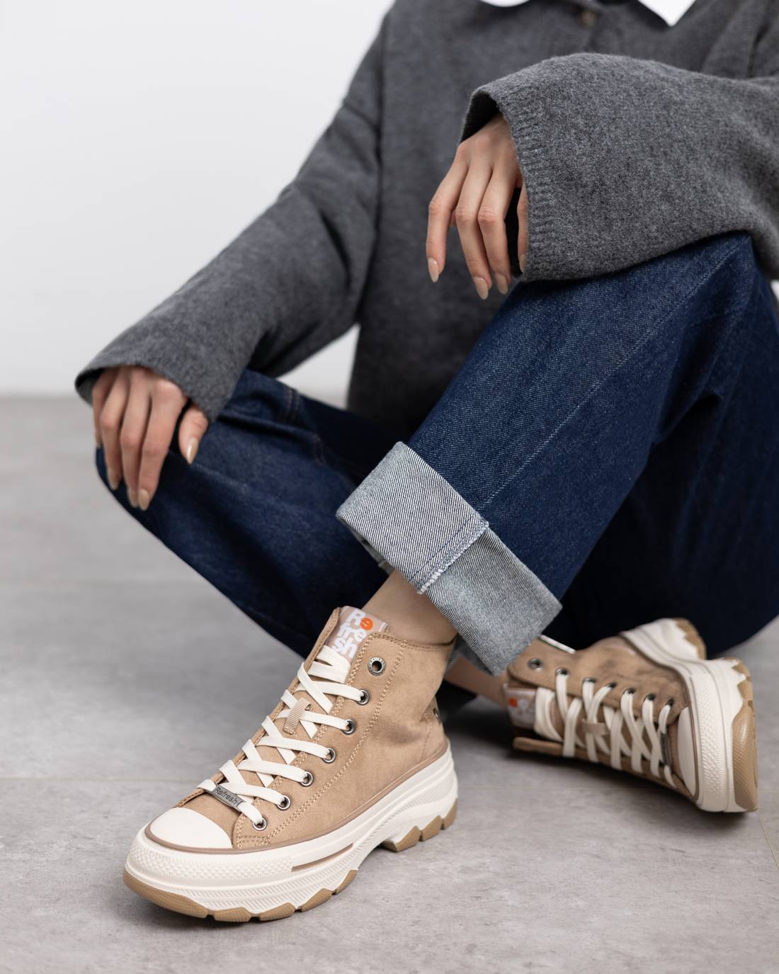Stivaletto Donna Refresh 173078 - Con Cerniera Interna E Lacci, Suola Antiscivolo, Certificato Vegano